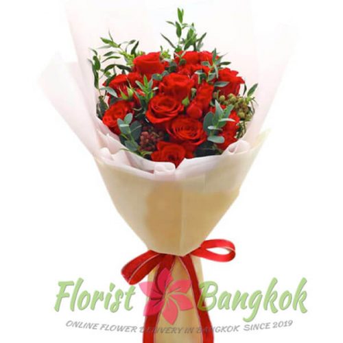 12 Red Roses - Online Flower Delivery Bangkok