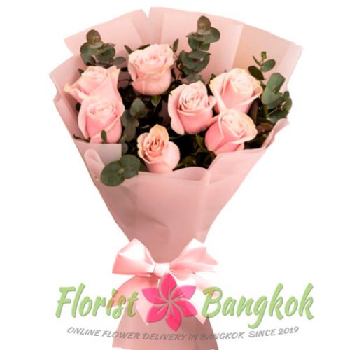 7 Pink Roses from Florist-Bangkok - Online Flower Delivery Bangkok
