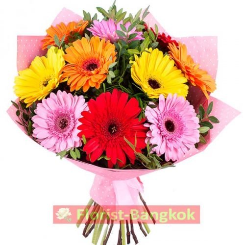 10 Mixed Color gerberas from Florist-Bangkok - Online Flower Delivery Bangkok