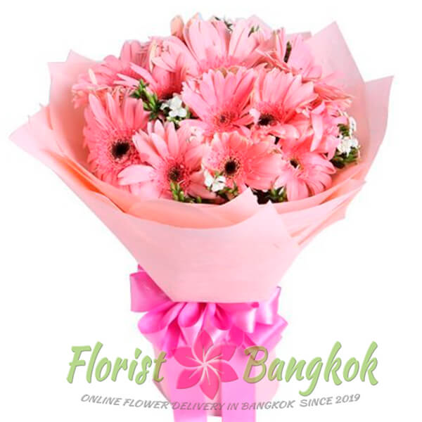Florist-Bangkok - 15 Pink Gerberas. Same day delivery in Bangkok