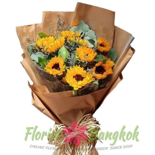 Florist-Bangkok - 10 Sunflowers bouquet for Valentine's day