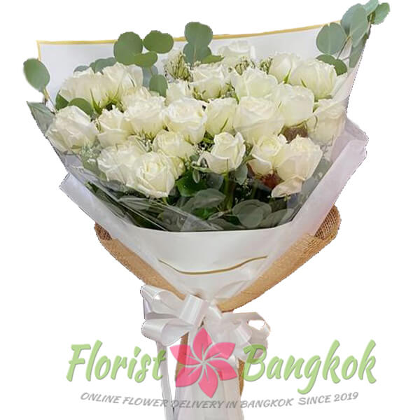 Florist-Bangkok - 20 White Roses