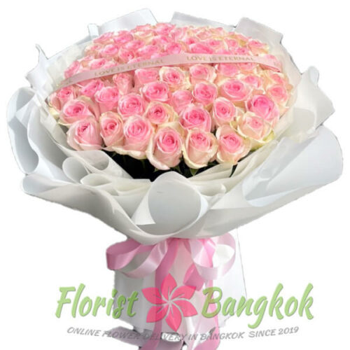 Eternal Love bouquet (99 Pink Roses) from Florist-Bangkok