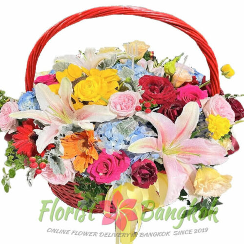 Happy Day flower basket - Florist-Bangkok shop