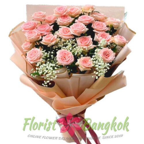 Melody of Love bouquet (25 Pink Roses XXL) from Florist-Bangkok